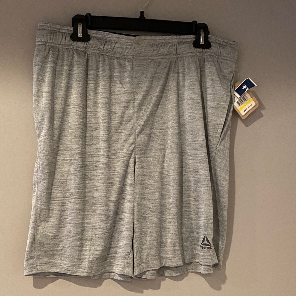 Reebok Men's Heather Gray Athletic Shorts